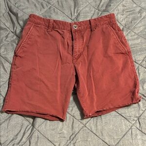 RVCA Men's Oxblood Red Chino Shorts